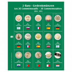 SAFE voordrukblad voor 2€ munten blad N°13 (Finland 2014-Luxemburg 2015)