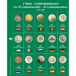SAFE voordrukblad voor 2€ munten blad N°20 (2017-2018)