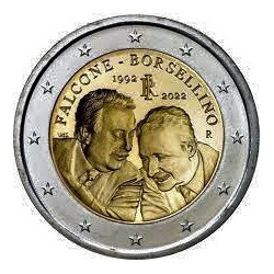 Pièce 2 euro commémorative Italie 2022 "Falcone et Borsellino " (UNC)
