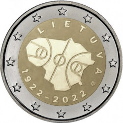 2 Euro herdenkingsmunt Litouwen 2022 "100 jaar basket " (UNC)