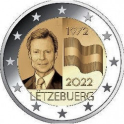 Pièce 2 euro commémorative Luxembourg 2022 "50 ans drapeau...