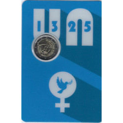 Pièce 2 euro commémorative Malte 2022 "Résolution ONU Femmes " (coincard)