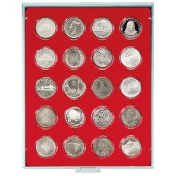 LINDNER box monnaies avec 20 alvéoles ronds de 42 mm. pour capsules de...