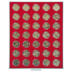 LINDNER box monnaies avec 35 alvéoles ronds de 32 mm. pour capsules de...