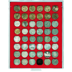 LINDNER box monnaies avec 48 alvéoles carrés de 30x30 mm. (muselets de...