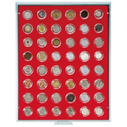 LINDNER box monnaies avec 48 alvéoles ronds de 26 mm. pour capsules de...