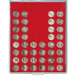 LINDNER standaard muntenbox met 54 ronde vakjes van 25,75 mm. voor bv....