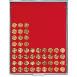 LINDNER box monnaies avec 99 alvéoles ronds de 20 mm