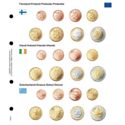 LINDNER Karat voordrukblad Euro voor 3 landen (finland-Ierland-Griekenland)
