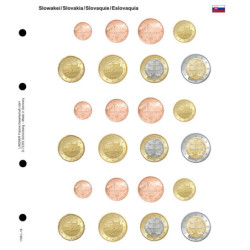 LINDNER Karat voordrukblad Euro voor 3 landen (Slovakije-Estland-Letland)