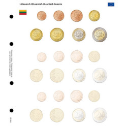 LINDNER karat feuille pré-imprimée euro pour Lituanie
