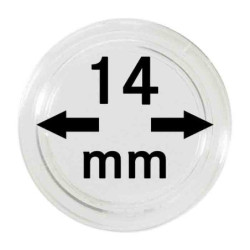 LINDNER paquet (10) de capsules pour monnaies 14 – 34 mm.