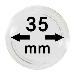 LINDNER paquet (10) de capsules pour monnaies 35 – 50 mm.
