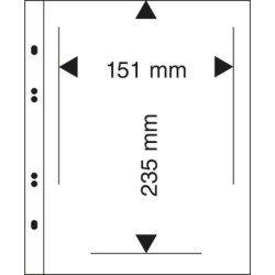 LINDNER pak (10) transparante bladen Multi Collect 1 Vak (151 x 235 mm.)