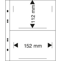 LINDNER pak (10) transparante bladen Multi Collect 2 Vak (152 x 112 mm.)...