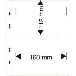 LINDNER pak (10) transparante bladen Multi Collect 2 Vak (168 x 112 mm.)