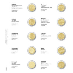 LINDNER voordrukblad voor 2€ munten (Spanje Santiago de Compostella 2018...