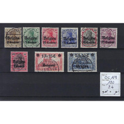 Postzegel België OBP OC1-9