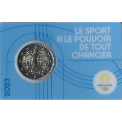 Pièce 2 euro commémorative France 2023 "Jeux Olympiques Boxe" (coincard)