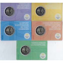Pièce 2 euro commémorative France 2023 "Jeux Olympiques Boxe" (coincard)