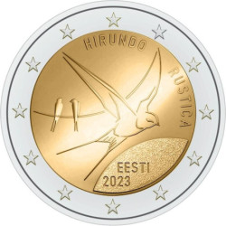Pièce 2 euro commémorative Estonie 2023 "Hirondelle " (UNC)
