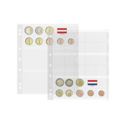 Leuchtturm paquet(5) feuilles numis pour séries de pièces euro