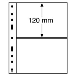 Leuchtturm pak(10) transparante OPTIMA 2C bladen met 2 vakken