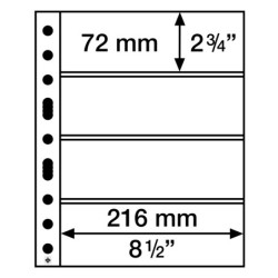 Leuchtturm pak(5) transparante GRANDE 4C bladen met 4 vakken