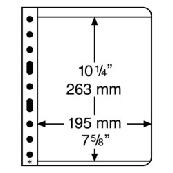 Leuchtturm paquet(5) feuilles transparentes VARIO 1C avec 1 case