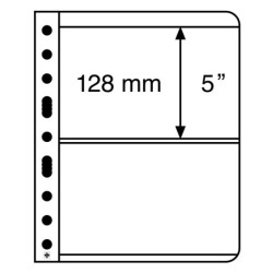 Leuchtturm paquet(5) feuilles transparentes VARIO 2C avec 2 cases