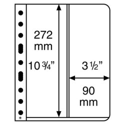 Leuchtturm pak(5) transparante VARIO 2VC bladen met 2 verticale vakken