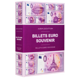 Leuchtturm album avec 70 feuilles pour billets O-EURO souvenir