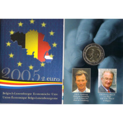 Pièce 2 euro commémorative Belgique 2005 "Union economique...