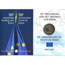 2 Euro herdenkingsmunt België 2007 "Verdrag van Rome" (FDC in blister)