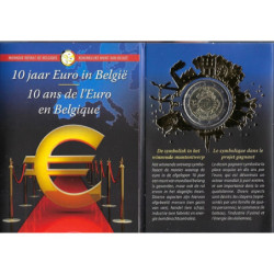 Pièce 2 euro commémorative Belgique 2012 "10 ans de l'euro" (FDC in...
