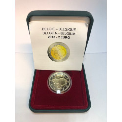 Pièce 2 euro commémorative Belgique 2013 "101e anniversaire Institut...