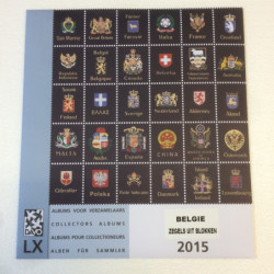 DAVO luxe supplement Belgie 2015 1B (zegels uit blokken en boekjes)