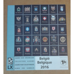 DAVO luxe supplement Belgie 2016 1B (zegels uit blokken en boekjes)