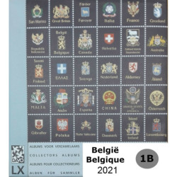 DAVO luxe supplement Belgie 2021 1B (zegels uit blokken en boekjes)