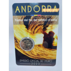 Pièce 2 euro commémorative Andorre 2023 "Solstice d'été " (coincard)