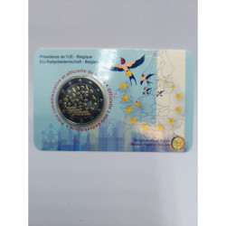 Pièce 2 euro commémorative Belgique 2024 "Présidence de l'EU coincard en...