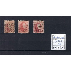 Postzegel België OBP 16-16A-16B
