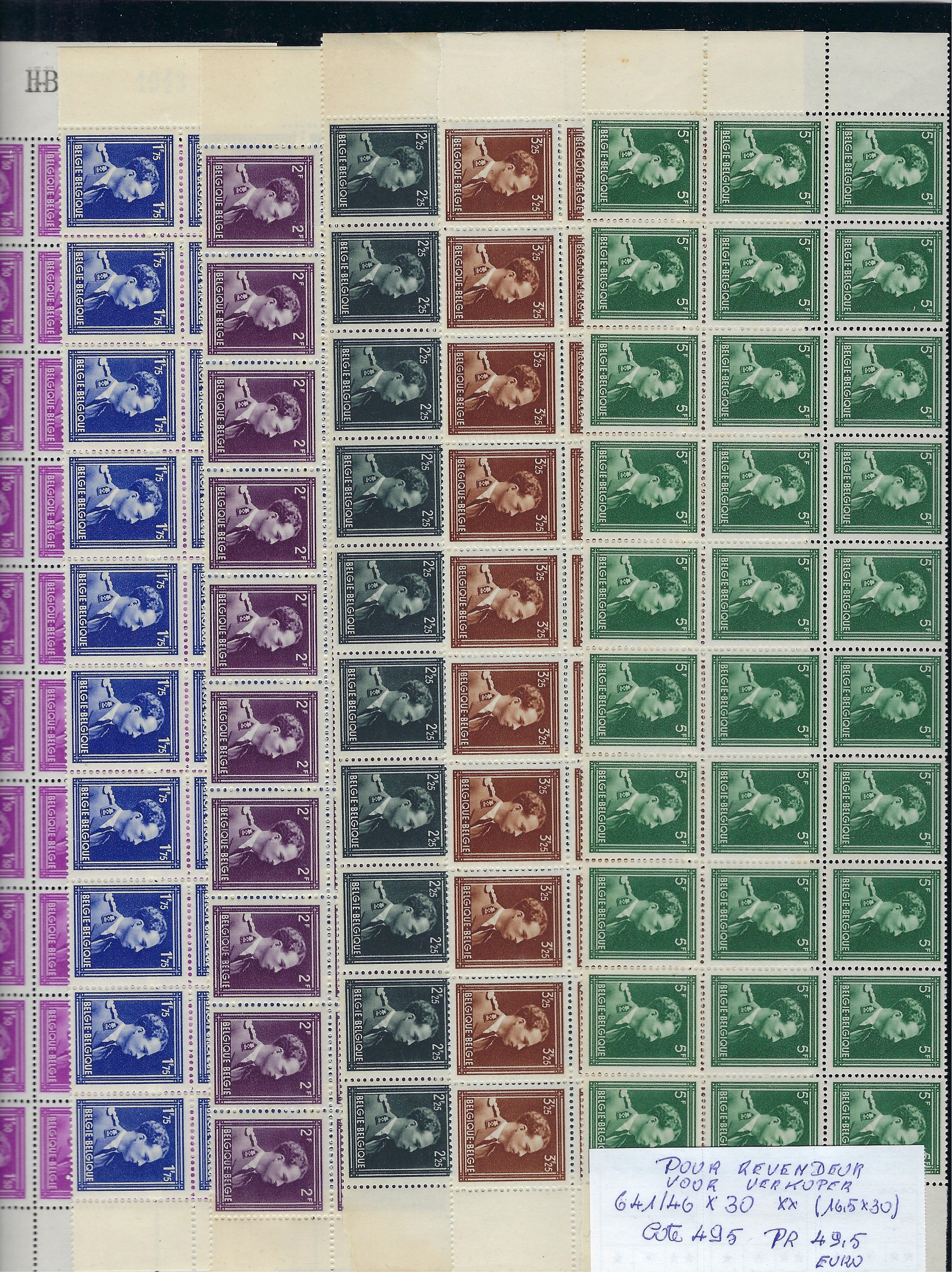 Sonstige & Ohne Zuordnung - Timbre - Belgique- COB 308/13**MNH - Série